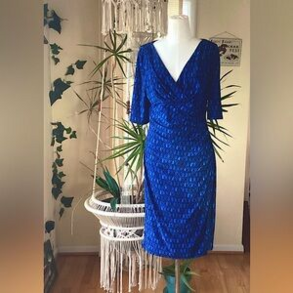 Ralph Lauren dress size 8 in Blue - Picture 2 of 5
